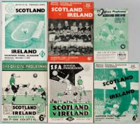 Scotland v Northern Ireland football programmes, played at Hampden Park, continuous run 1946 to
