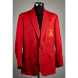 Referee Len Ganley's Embassy World Snooker Official's jacket multi-signed by personalities from