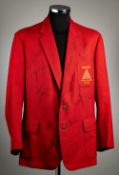 Referee Len Ganley's Embassy World Snooker Official's jacket multi-signed by personalities from