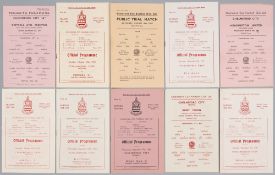 Chelmsford FC home programmes, season 1952-53,  covering first team and reserves playing in Southern