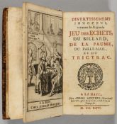 Divertissemens Innocens published 1696 - Real Tennis interest, contenant les regles du Jeu Des