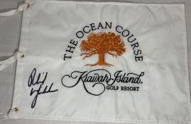 Phil Mickelson (USA) signed 2021 USPGA Flag, Kiawah Island, South Carolina, Signed in black