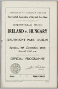 Republic of Ireland (FA of Irish Free State) v Hungary, played at Dalymount Park, 6th December 1936,