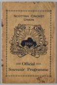 Signed Scottish Cricket Union official souvenir programme v Australia, played at Raeburn Place,