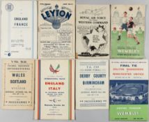 Football programme selection, 1935-36 onwards, includes Royal Air Force v Royal Navy/Royal Marines