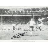 Geoff Hurst England 1966 World Cup winner signed photograph, the large 16 by 12in. b&w photograph