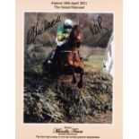 Fine group of signed photographs and racecards commemorating the achievement of Rachel Blackmore