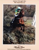 Fine group of signed photographs and racecards commemorating the achievement of Rachel Blackmore