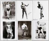 Boxing Heavyweight Champions photographs; a complete collection of 23 b&w 10 by 8in. photographs