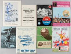 England away programmes v USSR, East Germany, Finland, Luxembourg, Australia, Cyprus, 1956-80, v