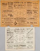 Two West Ham United home programmes v Tottenham Hotspur 1921-22 and 1926-27, each fair, paper loss