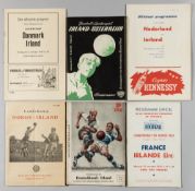 Republic of Ireland away programmes, 1953-58, including v France 25th November 1953; v Norway 25th
