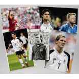 Five Greats of German football signed photographs,  comprising Franz Beckenbauer, Michael Ballack,