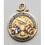 Football League Division Two championship medal awarded to a Bradford City player in season 1907-08,