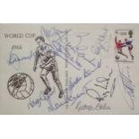 England 1966 World Cup Final winners hand-signed commemorative First Day Cover, autographed by all