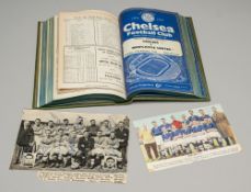 Bound volume of home programmes for Chelsea's 1954-55 Football League Division One winning season