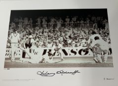 Australia: Kerry O’Keefe signed limited edition black and white print from 1977 Centenary Test Match