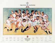 Rugby Union: England Five Nations Grand Slam Champions 1995 Limited Edition number 128/600 fully