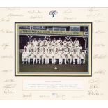 Autographed colour photograph of the Yorkshire CCC 2001 County Champions team. formal team-group