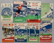 England home international programmes, all played at Wembley Stadium, 1947-63, includes v Scotland