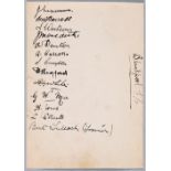 BLACKPOOL F.C 1923-24 LEAGUE DIVISION 2 FOOTBALL AUTOGRAPH TEAM SHEET, VINTAGE AUTOGRAPH ALBUM