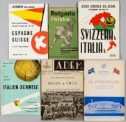 Selection of overseas international football programmes, 1952 onwards,  including various countries,