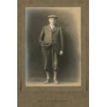 Collection of six golfing photographs and prints including golfer Philip Wynne, comprising Studio