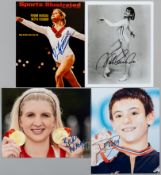 Athletics and Olympic Games stars signed miscellany, in a ring binder, signatures include Korbut,