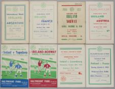 Republic of Ireland international home programmes, 1950-62, includes v Norway 26th November 1950;