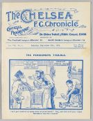 Programme Chelsea v Gainsborough Trinity 30th September 1911, Ex Bound Volume.