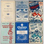 Selection of Inter-League programmes between the Football League v Scottish League played at various