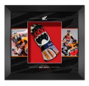 Moto GP Racing six times World Champion Marc Marquez signed & framed Honda Repsol replica glove,