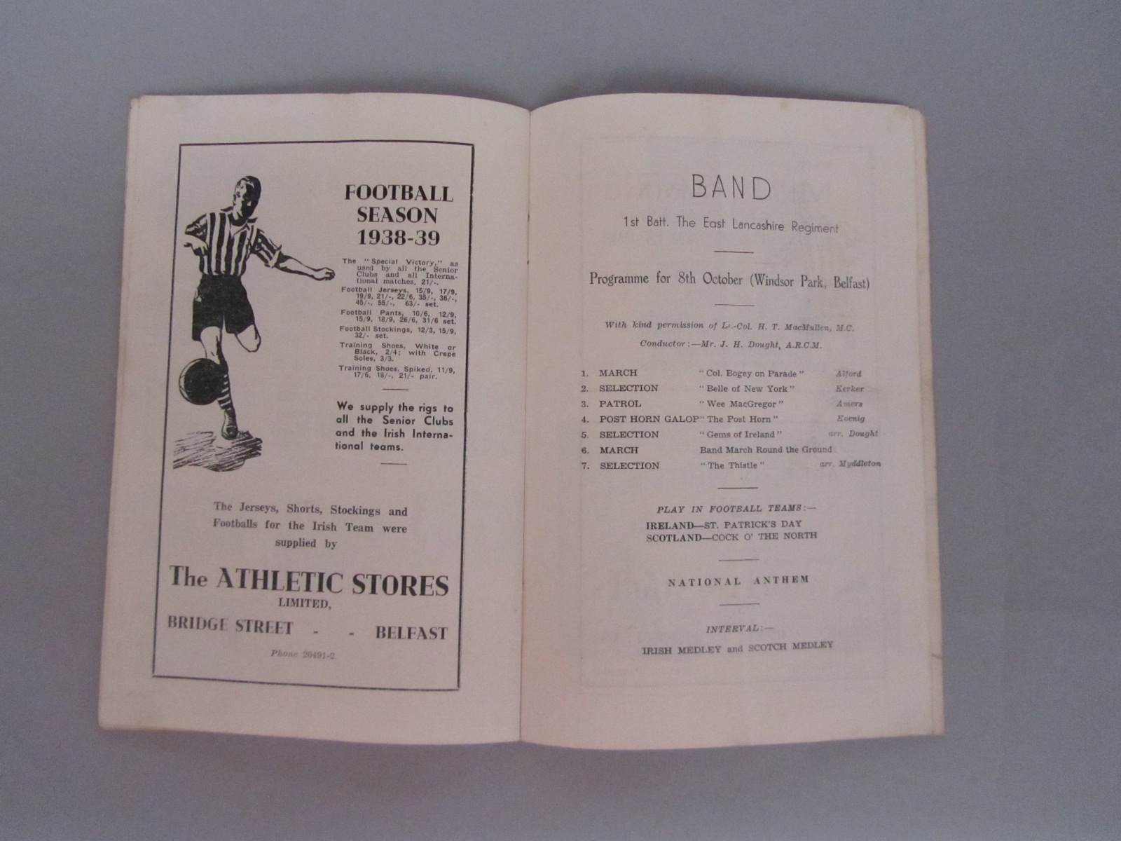 Northern Ireland International programmes, both played at Windsor Park Belfast, 1933-34 played on - Image 12 of 15