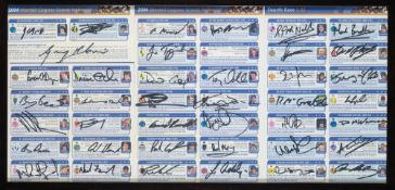 2004 Grand National racecard signed by all the competing jockeys and by the winning trainer Ginger