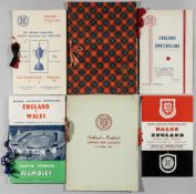 Collection of VIP football programmes, 1946-62, all with ribbon to spine, some with additional
