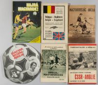 England away programmes v Belgium, Czechoslovakia & Hungary, 1947-83,  includes v Belgium 21/9/1947,