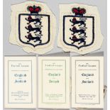 Group of memorabilia relating to the England international footballer Bert Sproston, comprising