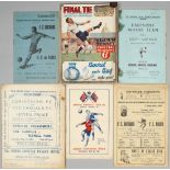 Selection of football programmes, 1930s onwards, includes England XI v Anglo Scots at Arsenal 8th