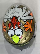 Valentino Rossi #46 (Italy) signed 2010 AGV  Helmet “The Chicken”,  Signed on top of the helmet in