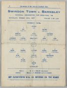F.A. Cup semi-final programme Swindon Town v Barnsley, played at Chelsea's Stamford Bridge, 30th