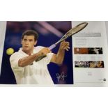 Pete Sampras (USA) signed limited edition tennis print “Pete Sampras, Merlin in White”, Limited