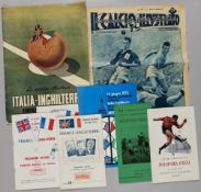 England away programmes v Spain, France & Italy, 1955-73, v Spain 18/5/1955, 15/5/1960; v France