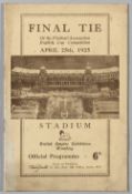 Signed F.A. Cup Final programme Cardiff City v Sheffield United, played at Wembley Stadium, 25th