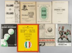 Republic of Ireland away programmes, 1958-66, include v Poland, 11th May 1958; v Germany 11th