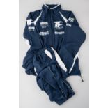 The navy & white pre-fight tracksuit worn by Tyson Fury at the Face-Off with Wladimir Klitschko