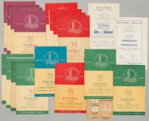 London 1948 Olympic Games complete set of football programmes, 26th July to 13th August, covering