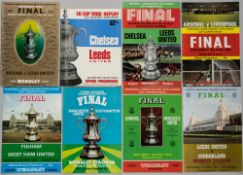 F.A. Cup Final programmes, 1970-87, complete run includes replays, Chelsea v Leeds United, played at