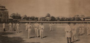 "Lords, on a Gentleman v Players Day" by Dickinsons, circa 1895, photogravure monochrome depicting