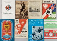 Wales selection of international away programmes, 1957 onwards, includes scarce 1958 World Cup