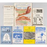 Football programme selection from 1950s, good selection of clubs with Lincoln City, 1954-55 (8),